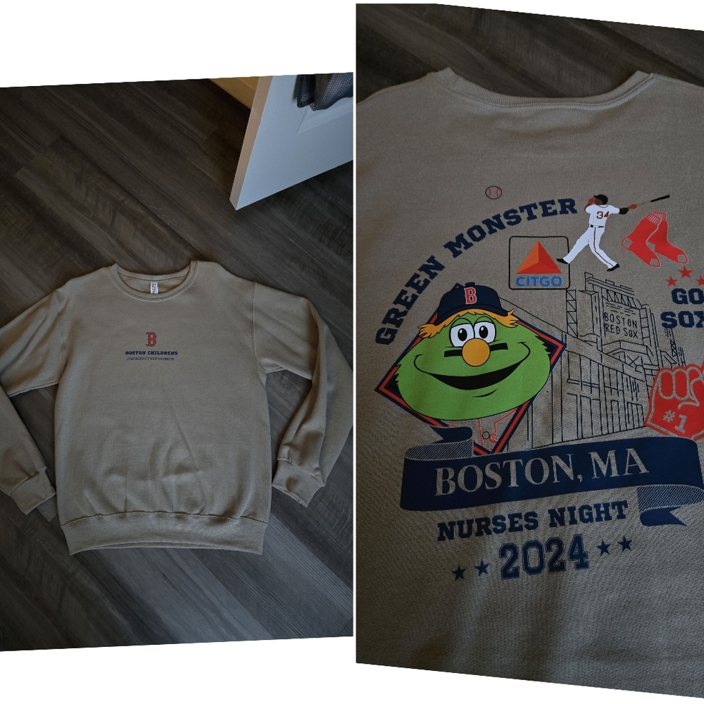NWOT Authentic Boston Children's Hospital Boston Red Sox Fleece Crewneck